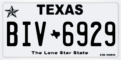 TX license plate BIV6929