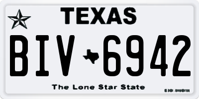 TX license plate BIV6942