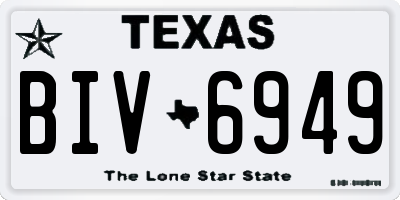 TX license plate BIV6949