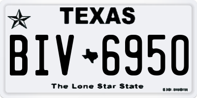 TX license plate BIV6950