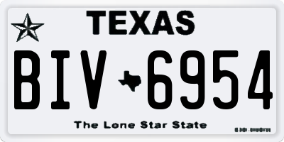 TX license plate BIV6954