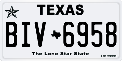 TX license plate BIV6958