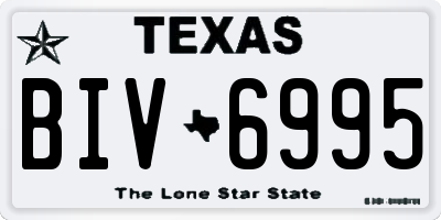 TX license plate BIV6995