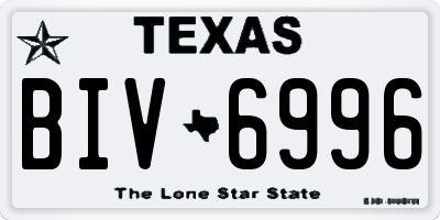 TX license plate BIV6996