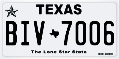 TX license plate BIV7006