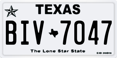 TX license plate BIV7047