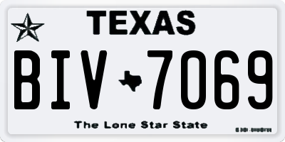TX license plate BIV7069