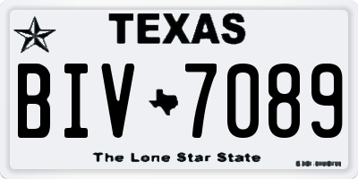 TX license plate BIV7089
