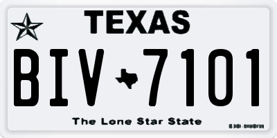 TX license plate BIV7101