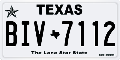 TX license plate BIV7112