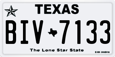 TX license plate BIV7133