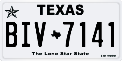 TX license plate BIV7141