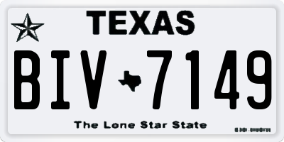 TX license plate BIV7149