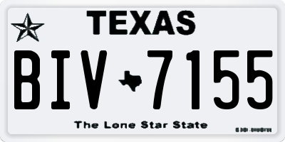 TX license plate BIV7155
