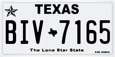 TX license plate BIV7165