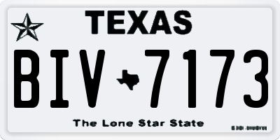 TX license plate BIV7173