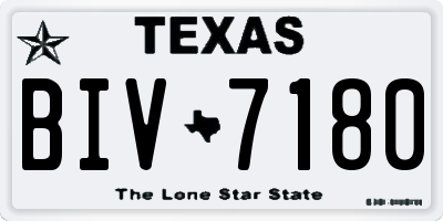 TX license plate BIV7180