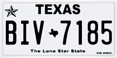 TX license plate BIV7185