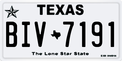 TX license plate BIV7191