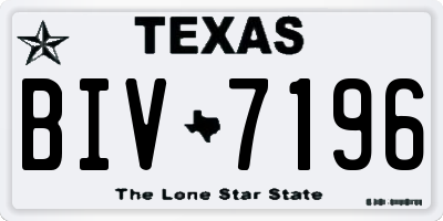 TX license plate BIV7196
