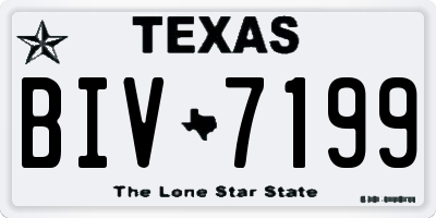 TX license plate BIV7199