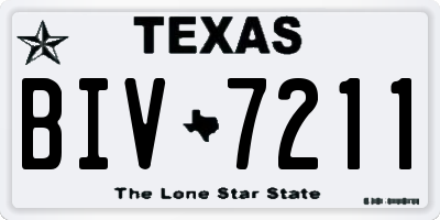 TX license plate BIV7211