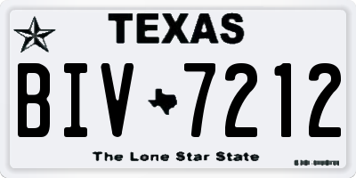 TX license plate BIV7212