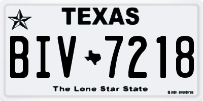 TX license plate BIV7218
