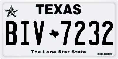 TX license plate BIV7232