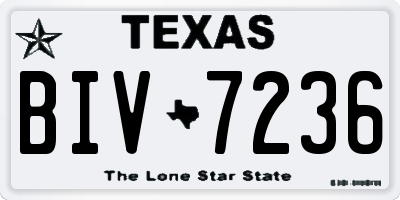 TX license plate BIV7236