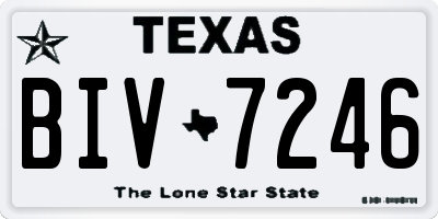 TX license plate BIV7246
