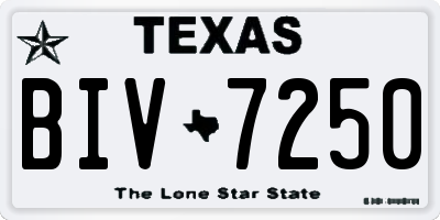 TX license plate BIV7250