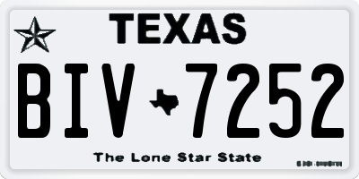 TX license plate BIV7252