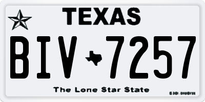 TX license plate BIV7257