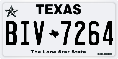 TX license plate BIV7264