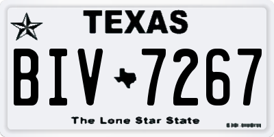 TX license plate BIV7267