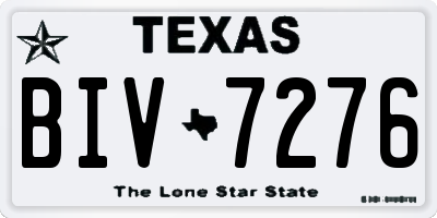 TX license plate BIV7276