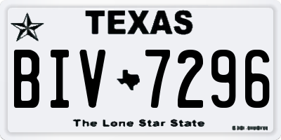 TX license plate BIV7296