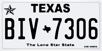 TX license plate BIV7306