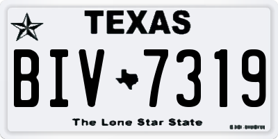 TX license plate BIV7319