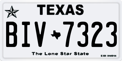 TX license plate BIV7323