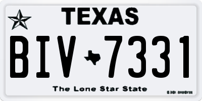 TX license plate BIV7331