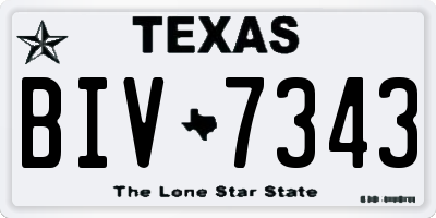 TX license plate BIV7343