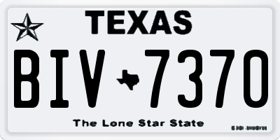 TX license plate BIV7370