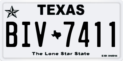 TX license plate BIV7411
