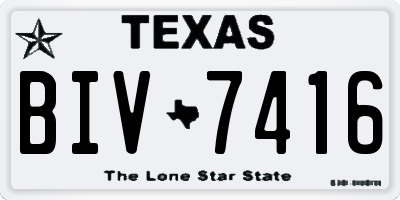 TX license plate BIV7416