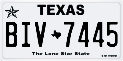 TX license plate BIV7445