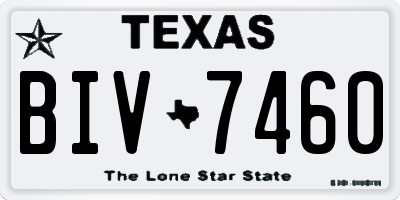 TX license plate BIV7460
