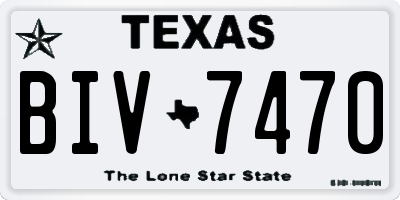TX license plate BIV7470