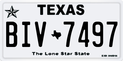 TX license plate BIV7497